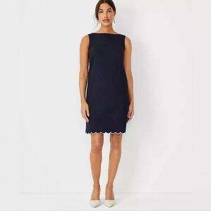 Ann Taylor Scalloped Hem Shift Dress